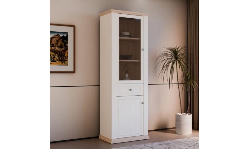 PTFW-04 PATRYCJA witryna dąb riva / biały - obrazek 5