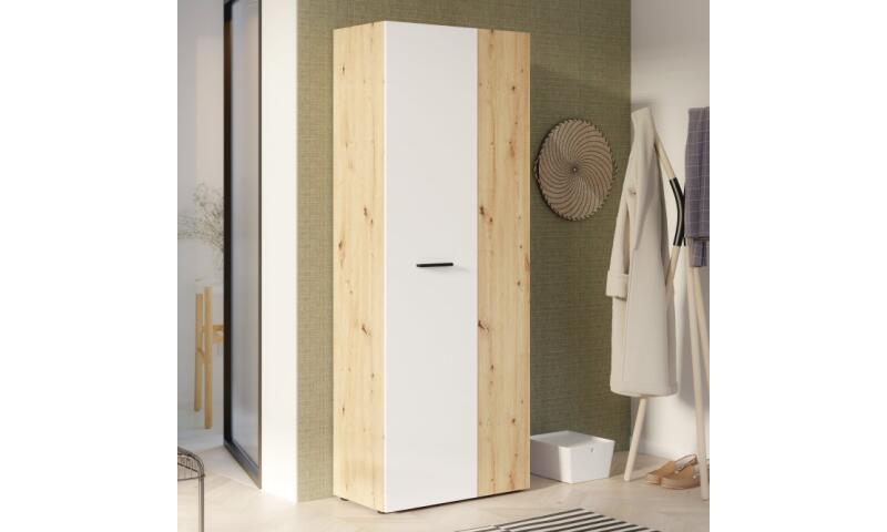 NOFG-62 NORBERT szafa gospodarcza dąb artisan / biały - obrazek 5