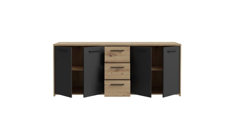 PAFK-01 PATRYK komoda dąb artisan / czarny - obrazek 4