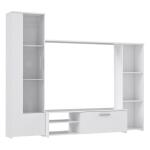 Biała meblościanka RTV PILVI Indeks: FINCLOM011-120 pafm-02 biały