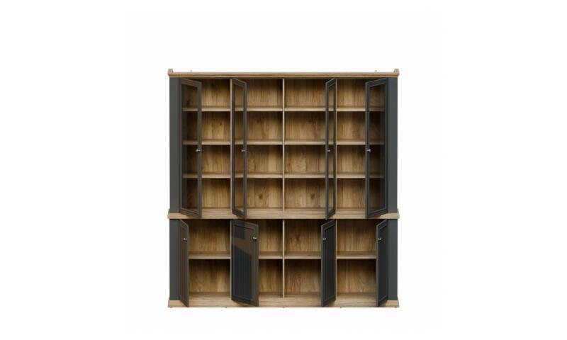 PTFW-01 PATRYCJA witryna dąb mauvella / uni wolfram szary - obrazek 4