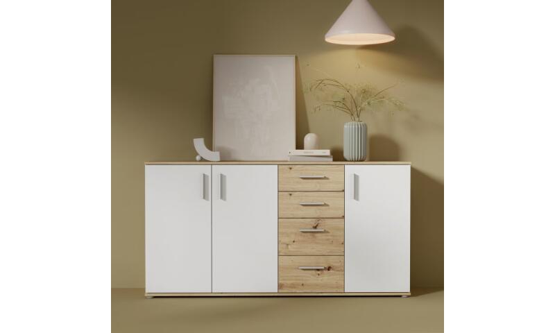 NOFK-60 NORBERT komoda dąb artisan / biały - obrazek 4