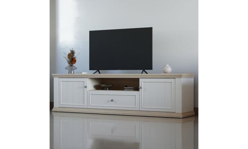 PTFR-03 PATRYCJA szafka RTV dąb riva / biały - obrazek 5