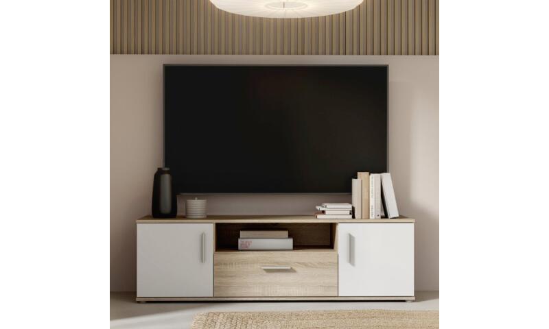 NOFR-54 NORBERT szafka RTV dąb sonoma / biały - obrazek 4