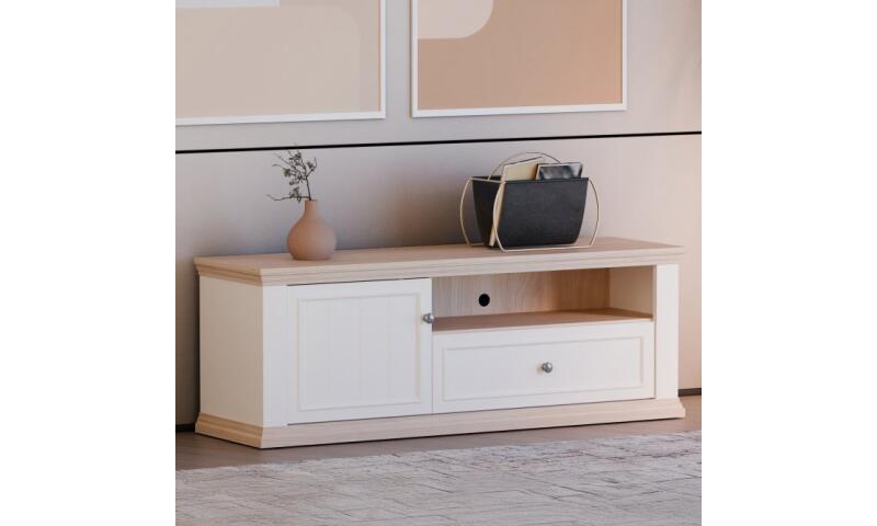 PTFR-07 PATRYCJA szafka RTV dąb riva / biały - obrazek 5