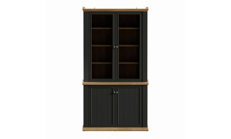 PTFW-06 PATRYCJA witryna dąb mauvella / uni wolfram szary - obrazek 3