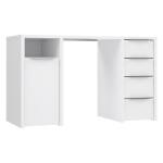 Białe biurko 125x50 cm z 4 szufladami i szafką Indeks: CLPB251-120 nofb-44