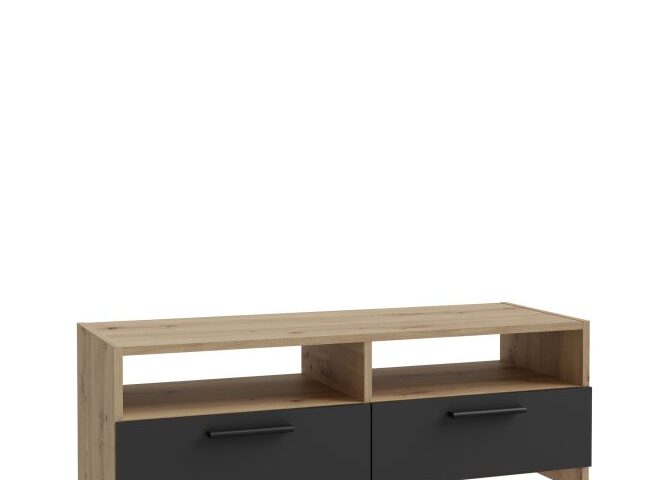 Szafka RTV 100 cm HELPPO Dąb Artisan/Czarny Indeks: FINBNT12-M709 nofr-50