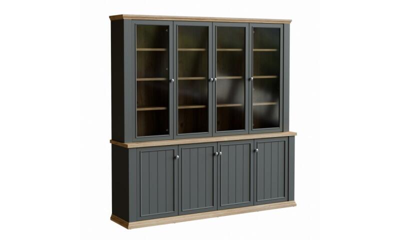 Regał Indeks: PNTR741-Q243 ptfw-01 Dąb Mauvella / Uni Wolfram Szary