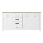 Opis Przestronna, pojemna komoda w stylu prowansalskim to idealny dodatek do stylowego salonu, sypialni, jak również jadalni. Posiada dwie zamykane szafki oraz cztery pojemne szuflady, które gwarantują odpowiednio dużo miejsca do przechowywania. Połączenie dekoru Biały Mat z Dębem Bianco nadaje komodzie lekkości oraz pozwoli na dopasowanie jej do każdej aranżacji wnętrz Białe fronty szafek, szuflad stanowią świetne tło dla czarnych uchwytów Takie połączenie kolorystyczne odświeży każde wnętrze, podkreśli jego styl i wprowadzi nutę elegancji Okazałych rozmiarów blat stanowi dodatkowe miejsce do wyeksponowania ulubionych dodatków, pamiątek i zdjęć rodzinnych Komoda doskonale prezentuje się z innymi meblami z tej samej kolekcji Wyposażona w odporne i wytrzymałe na uszkodzenia obrzeże ABS W zestawie elementy do montażu ściennego Komoda wykonana z wysokiej jakości płyty wiórowej Szczegóły produktu Informacje logistyczne Instrukcje montażu i karty bezpieczeństwa produktu Komoda Indeks: ERXK241-C586 EWFK-03 EDWIN komoda