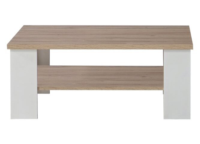 Opis Stolik okolicznościowy w stylu prowansalskim doskonale sprawdzi się w salonie, pokoju dziennym czy też pokoju młodzieżowym. Dodatkowo pod blatem stolika znajduje się półka do przechowywania najpotrzebniejszych rzeczy czy aktualnie czytanej książki. Wykonana w dekorze Dąb Bianco z nogami w dekorze Biały Mat odnajdzie się w każdej aranżacji wnętrz. Solidny blat w kształcie prostokąta doskonale sprawdzi się podczas spotkań przy kawie, zagwarantuje odpowiednio dużo miejsca na odstawienie filiżanek czy patery z ciastem Masywne nogi zapewniają stabilność całej konstrukcji Subtelne kolory ocieplą wnętrze, nadadzą mu przytulnego klimatu Maksymalne obciążenie blatu do 20 kg Maksymalne obciążenie półki do 5 kg Stolik wykonany z wysokiej jakości płyty wiórowej Szczegóły produktu Informacje logistyczne Instrukcje montażu i karty bezpieczeństwa produktu Stolik kawowy prostokątny z półką 110x70 cm ELARA Biały/Dąb Bianco Indeks: ERXT501-C586 EWFS-08 EDWIN stolik