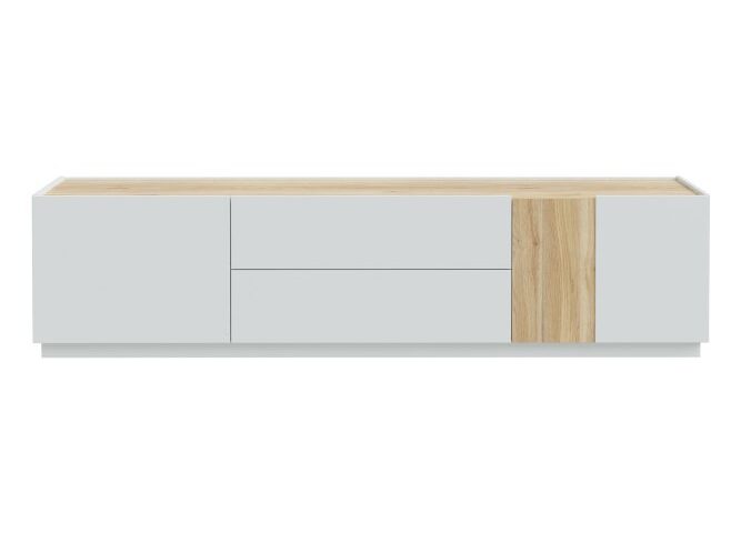 Szafka RTV z szufladami 200 cm LEWISVILLE Secret Grey/Dąb Mauvella Indeks: LWST131-M742 LDFR-12 LIDKA szafka RTV