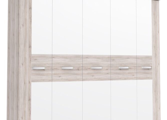 Szafa 250 cm RONDINO Dąb Piaskowy/Biały Połysk Indeks: RDNS951T-T30 RAFS-14 RADEK szafa