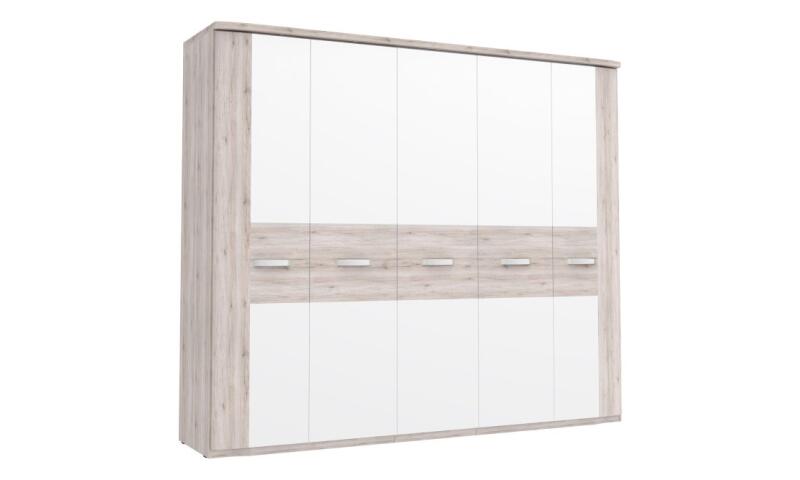 Szafa 250 cm RONDINO Dąb Piaskowy/Biały Połysk Indeks: RDNS951T-T30 RAFS-14 RADEK szafa