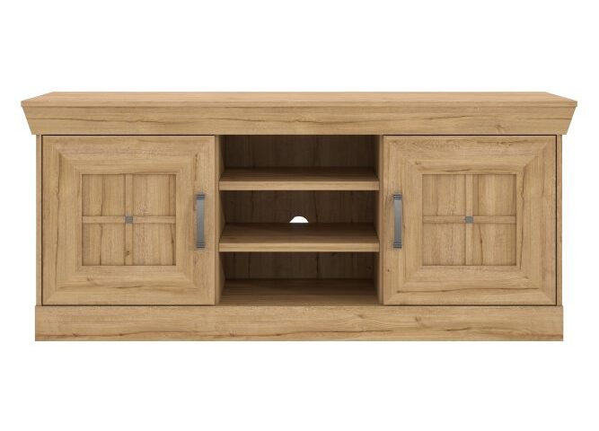 Szafka RTV 140 cm KALIKST Dąb Waterford Indeks: KLKT131-D84 KRFR-06 KRYSTIAN szafka RTV