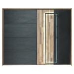 Szafa przesuwna 280 cm z oświetleniem SIRIUS CROWN Dąb Klepkowy/Dąb Czarny Indeks: SRCSET01B-C837 SNFS-06 SANDRA szafa