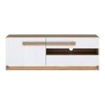 Szafka RTV z oświetleniem 140 cm ATTENTION Dąb Riviera/Biały Indeks: ATNT231LB-M743 ANFR-12 ANITA szafka RTV