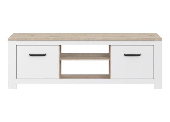 Szafka RTV 160 cm ELARA Biały/Dąb Bianco Indeks: ERXT131-C586 EWFR-06 EDWIN szafka RTV