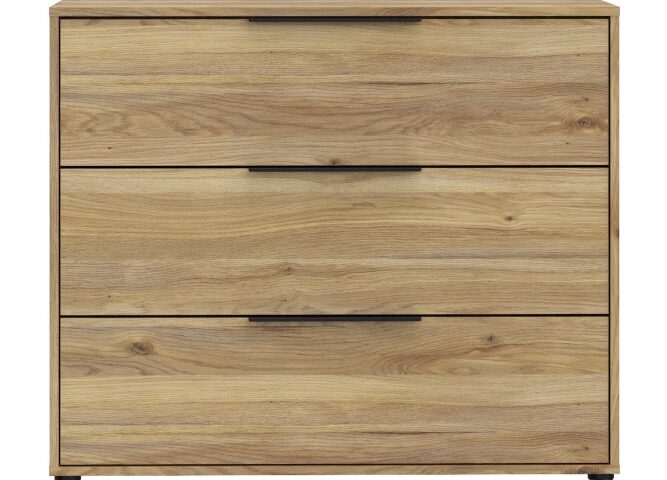 Opis Komoda z kolekcji ORKNEY dopełni każde mieszkanie urządzone w stylu MODERN. Mebel posiada szuflady (3), dzięki czemu zmieścisz wszystkie niezbędne przedmioty. Na blacie komody wyeksponujesz zdjęcia, kwiaty i pamiątki rodzinne, a całą aranżację wnętrza możesz dodatkowo uzupełnić o pozostałe elementy kolekcji ORKNEY. Komoda w dekorze Dąb Mauvella Mebel o wymiarach: szerokość 97.9 cm x wysokość 81.7 cm x głębokość 41.4 cm, z różnymi opcjami przechowywania Nóżki typu ślizgacz chronią podłogę przed zarysowaniami Szczegóły produktu Informacje logistyczne Instrukcje montażu i karty bezpieczeństwa produktu Komoda Indeks: OKYK211-D108 ORFK-01 OREST komoda