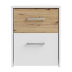 Szafka nocna 40 cm z szufladami CULGOA Biały/Dąb Artisan Indeks: CUGK011-C853 CYFS-01 CYPRIAN szafka nocna