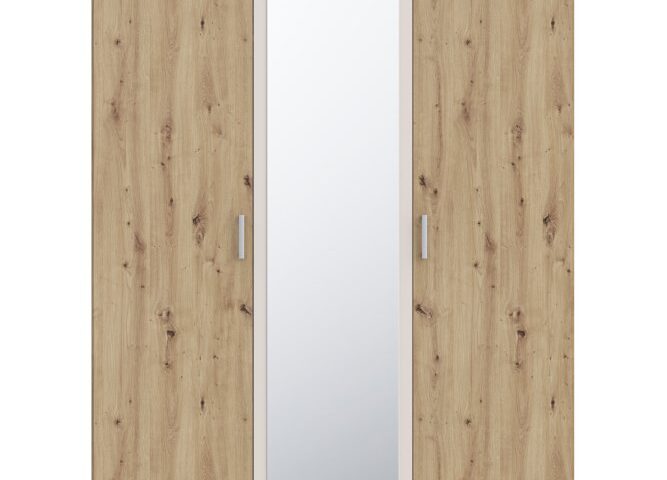 Opis Szafa 170 cm TANAIA będzie funkcjonalnym i wyróżniającym się elementem wystroju Twojego mieszkania. Połącz z innymi meblami z kolekcji, aby stworzyć spójną aranżację wnętrza. Wymiary: szerokość 165,6 cm, wysokość 210,5 cm, głębokość 54,2 cm Mebel wykonany w efektownym połączeniu dekorów: Dąb Artisan / Piaskowy Szczegóły produktu Informacje logistyczne Instrukcje montażu i karty bezpieczeństwa produktu Szafa z lustrem 170 cm TANAIA Dąb Artisan/Piaskowy Indeks: IRDS931-Q225 TSFS-03 TOBIASZ szafa